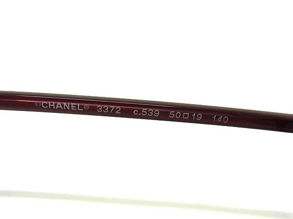 Chanel Sunglasses CC Logo Bordeaux Lens Clear Blue Acetate Eyewear — view 5