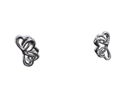 Tiffany & Co Earrings Triple Heart Silver