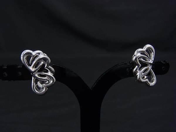 Tiffany & Co Earrings Triple Heart Silver — view 2