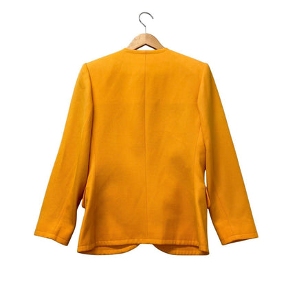Saint Laurent Collarless Jacket Wool 36 Yellow — view 3