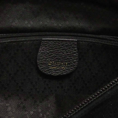 Gucci Vintage Bamboo Handle Handbag Suede 000 Black — view 7