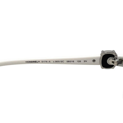 Chanel Sunglasses CC Logo Black White Eyewear — view 7
