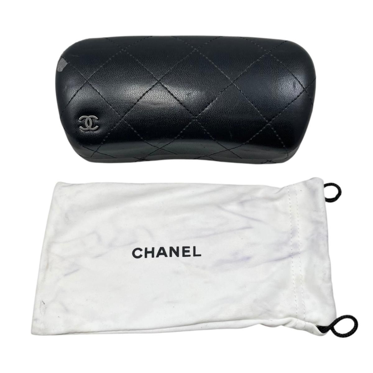 Chanel Sunglasses CC Logo Black White Eyewear — view 8