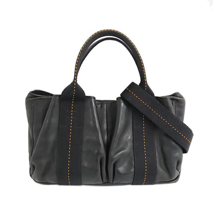 Hermes Caravan Horizontal PM Black Voderma Silver Handbag