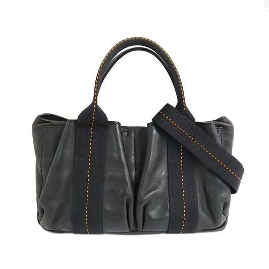 Hermes Caravan Horizontal PM Black Voderma Silver Handbag