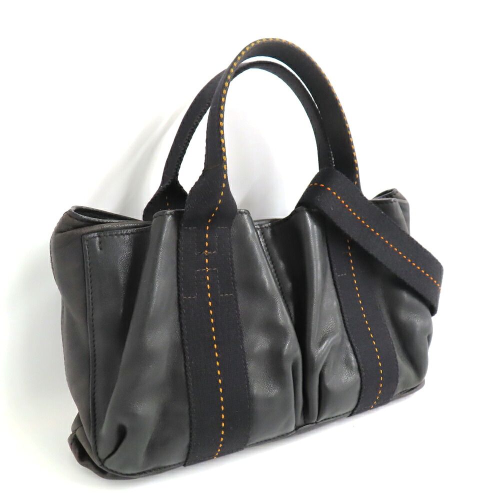 Hermes Caravan Horizontal PM Black Voderma Silver Handbag — view 3