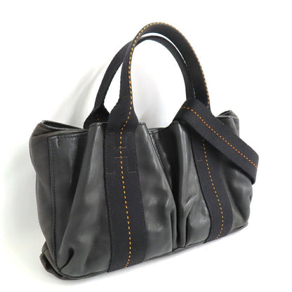 Hermes Caravan Horizontal PM Black Voderma Silver Handbag — view 3