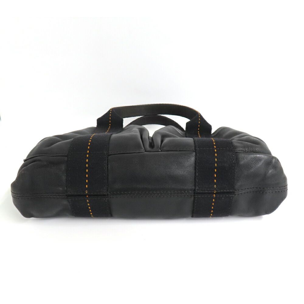 Hermes Caravan Horizontal PM Black Voderma Silver Handbag — view 5