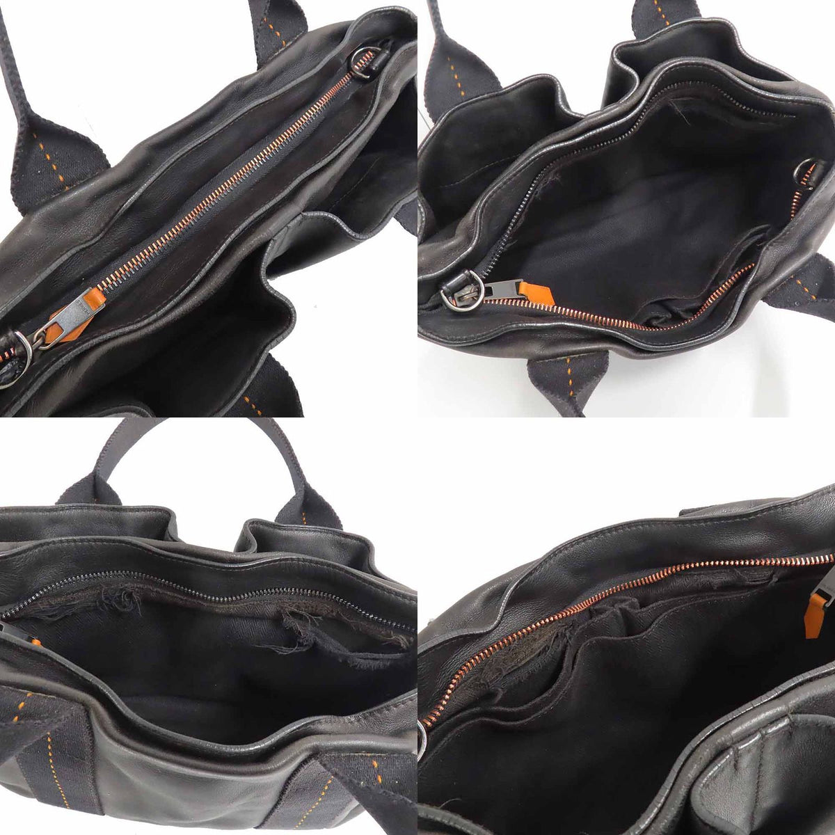 Hermes Caravan Horizontal PM Black Voderma Silver Handbag — view 8
