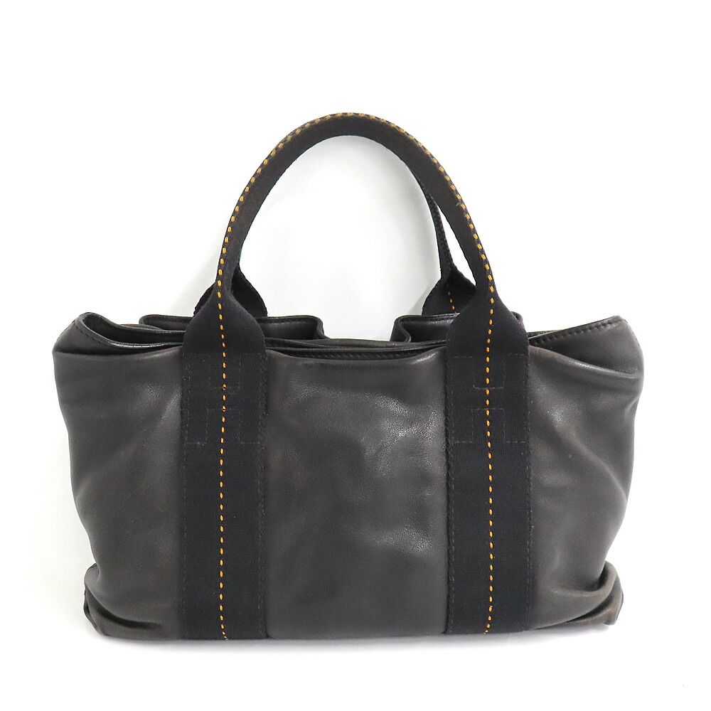 Hermes Caravan Horizontal PM Black Voderma Silver Handbag — view 4