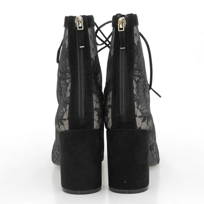 Dior Lace Embroidery Back Zip Up Boots Shoes Black Naughtily-d 39 — view 5