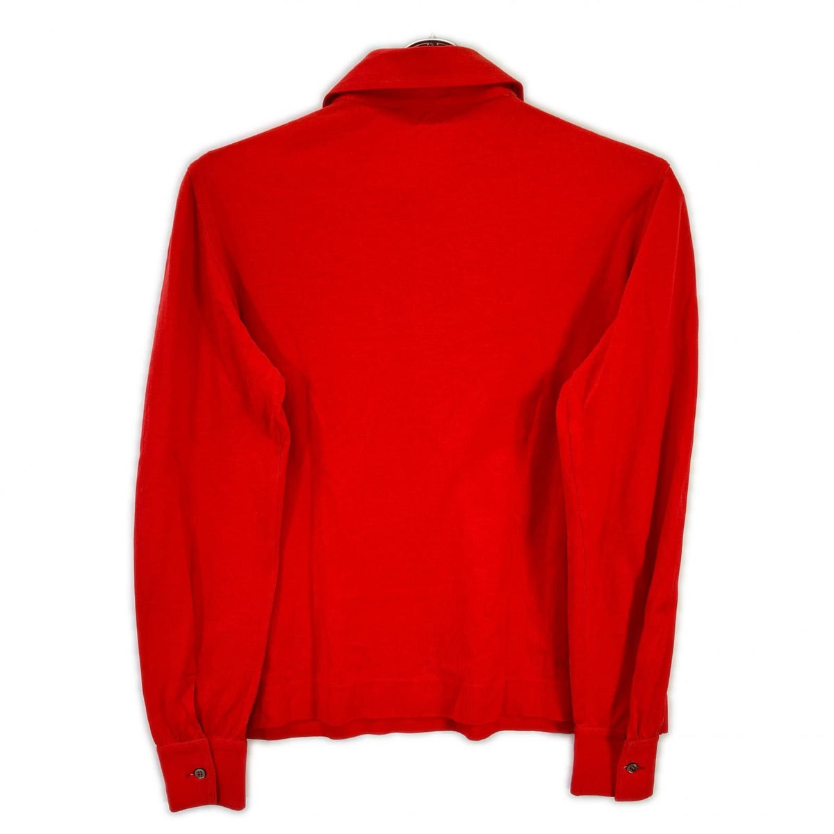 Celine Red Vintage Triomphe Embroidery Long Sleeve Polo — view 2