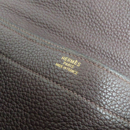 Hermes Sac A Depeches 41 Brown Togo Gold Document — view 7