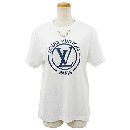 Louis Vuitton T-Shirt Flocked LV Cotton White Blue