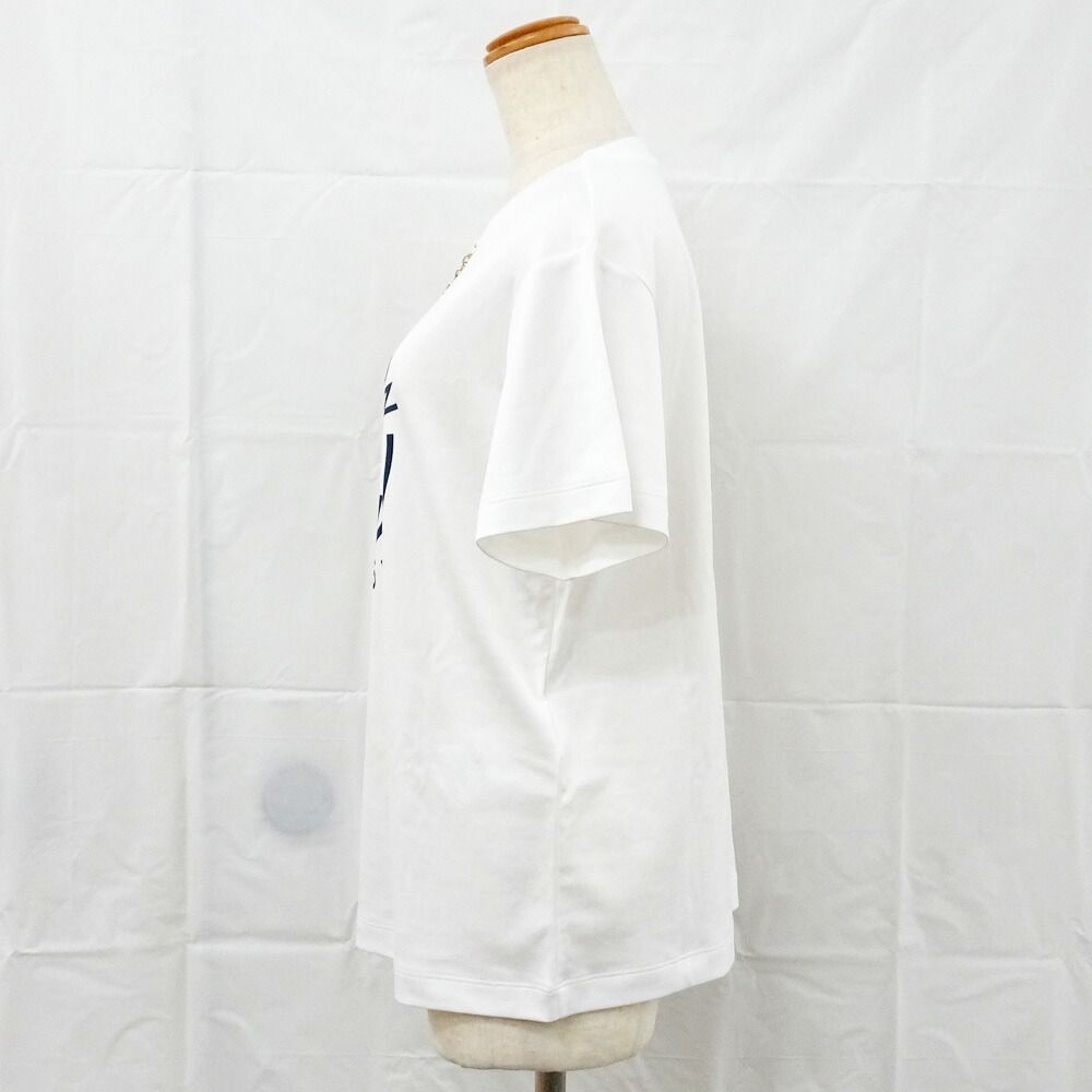 Louis Vuitton T-Shirt Flocked LV Cotton White Blue — view 2
