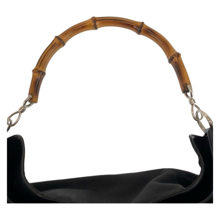 Gucci Bamboo Black Silver Nylon 001 5 2-Way Shoulder Bag — view 8