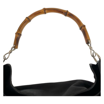 Gucci Bamboo Black Silver Nylon 001 5 2-Way Shoulder Bag — view 8