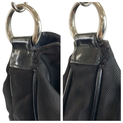 Gucci Bamboo Black Silver Nylon 001 5 2-Way Shoulder Bag — view 5