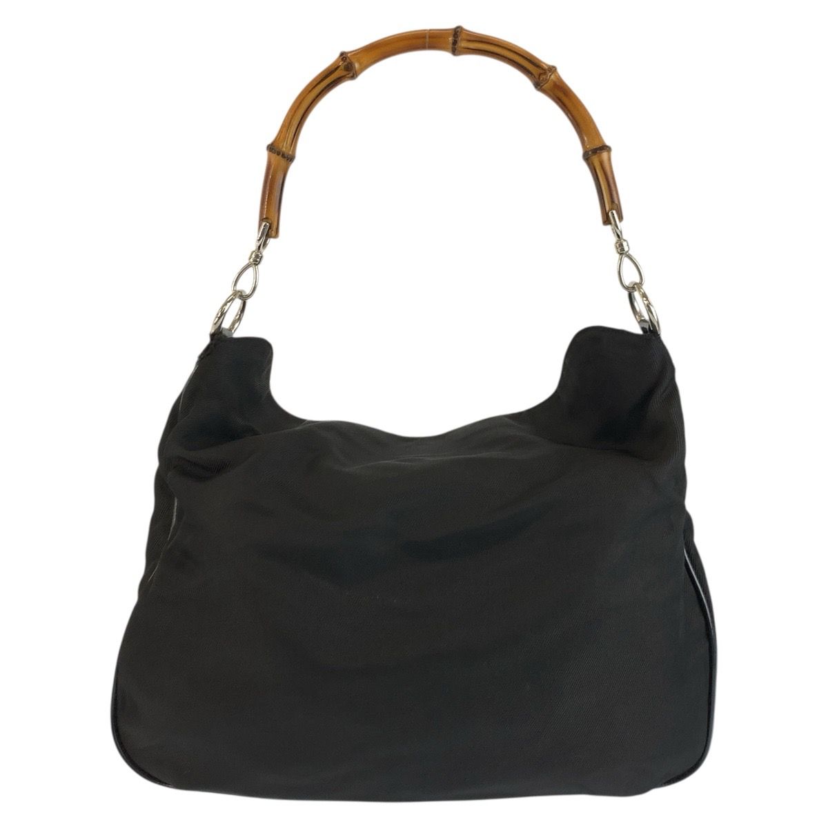 Gucci Bamboo Black Silver Nylon 001 5 2-Way Shoulder Bag — view 2