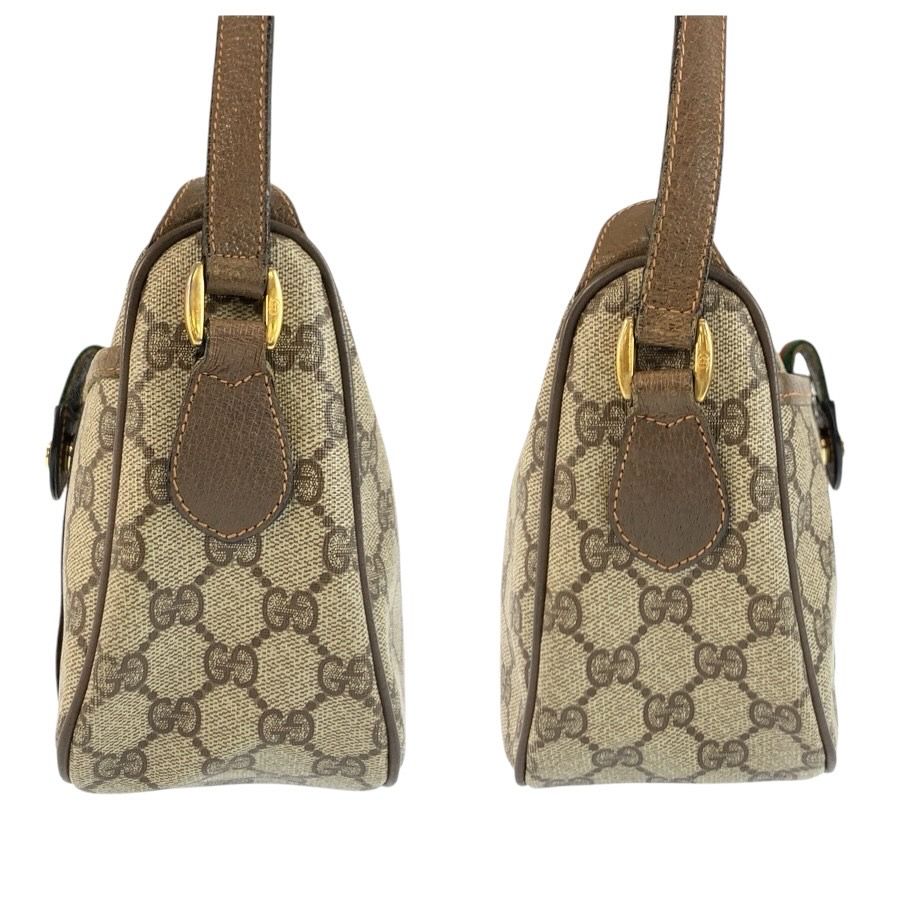 Gucci Vintage Sherry Line Beige GG Supreme Canvas Shoulder Bag Pochette — view 7