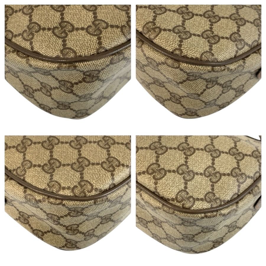 Gucci Vintage Sherry Line Beige GG Supreme Canvas Shoulder Bag Pochette — view 4