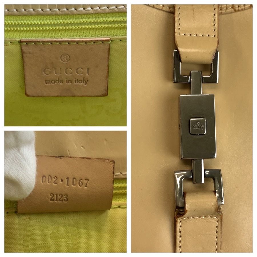 Gucci Jackie Beige Leather 002 Shoulder Bag — view 3