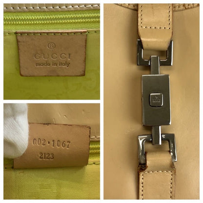 Gucci Jackie Beige Leather 002 Shoulder Bag — view 3