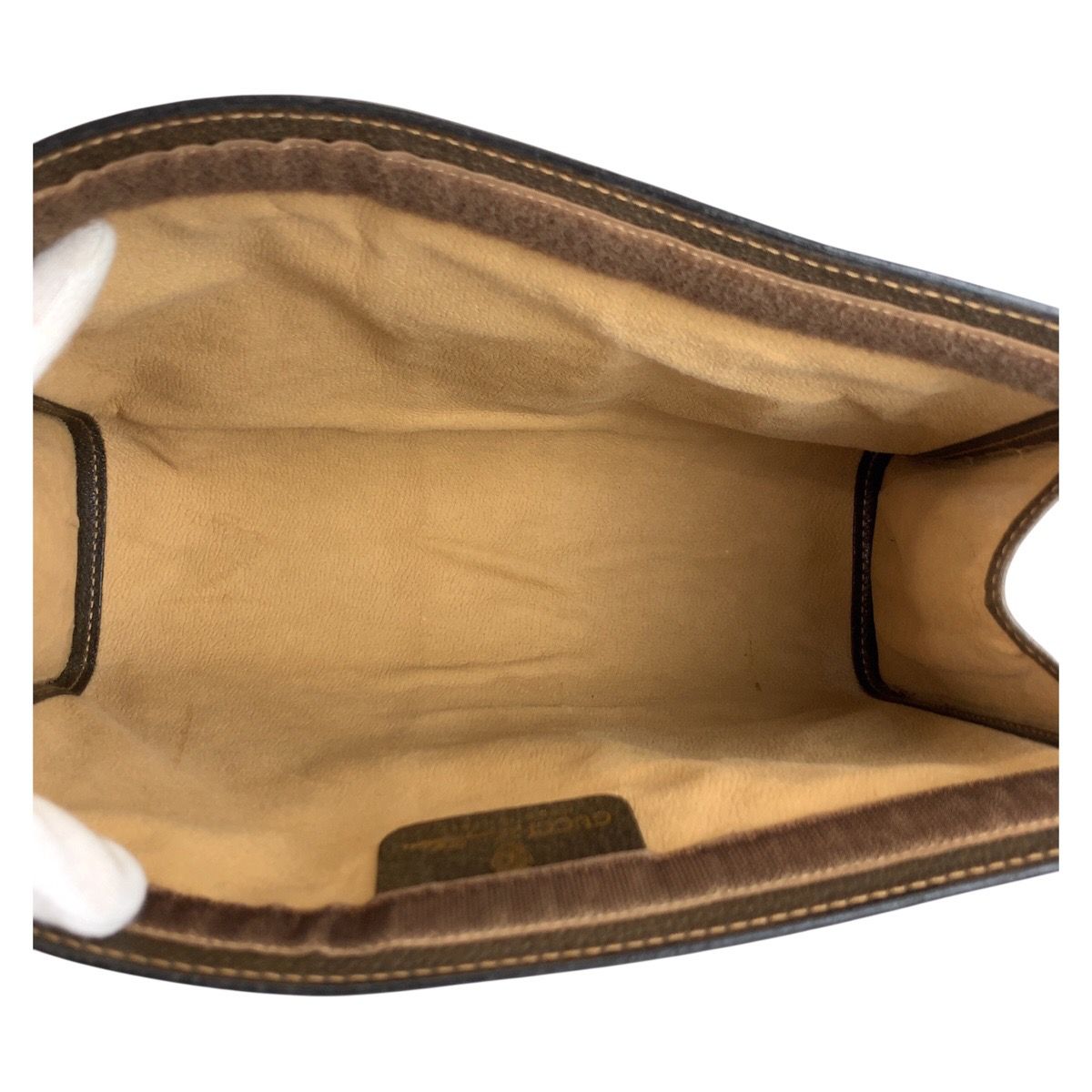 Gucci Vintage Sherry Line Beige GG Supreme Canvas Clutch Bag — view 7