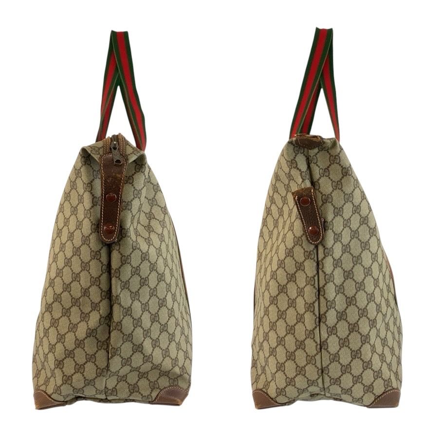 Gucci Sherry Line Beige Brown GG Supreme Canvas 002 39 Tote Boston Bag — view 8