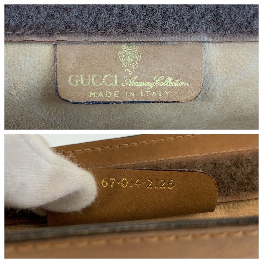 Gucci Vintage Sherry Line Brown Camel 67 014 Clutch Bag — view 3