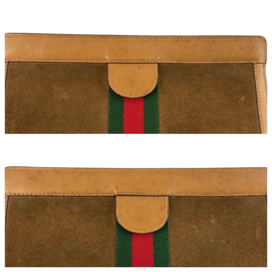 Gucci Vintage Sherry Line Brown Camel 67 014 Clutch Bag — view 5
