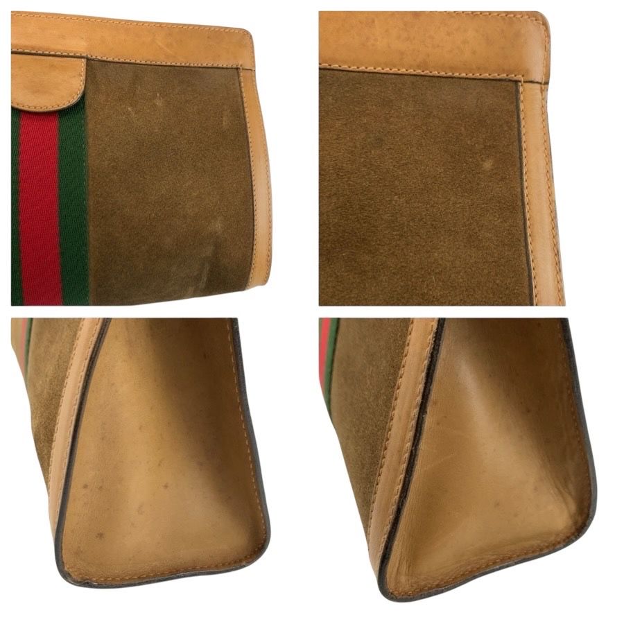 Gucci Vintage Sherry Line Brown Camel 67 014 Clutch Bag — view 6