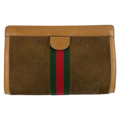Gucci Vintage Sherry Line Brown Camel 67 014 Clutch Bag — view 2