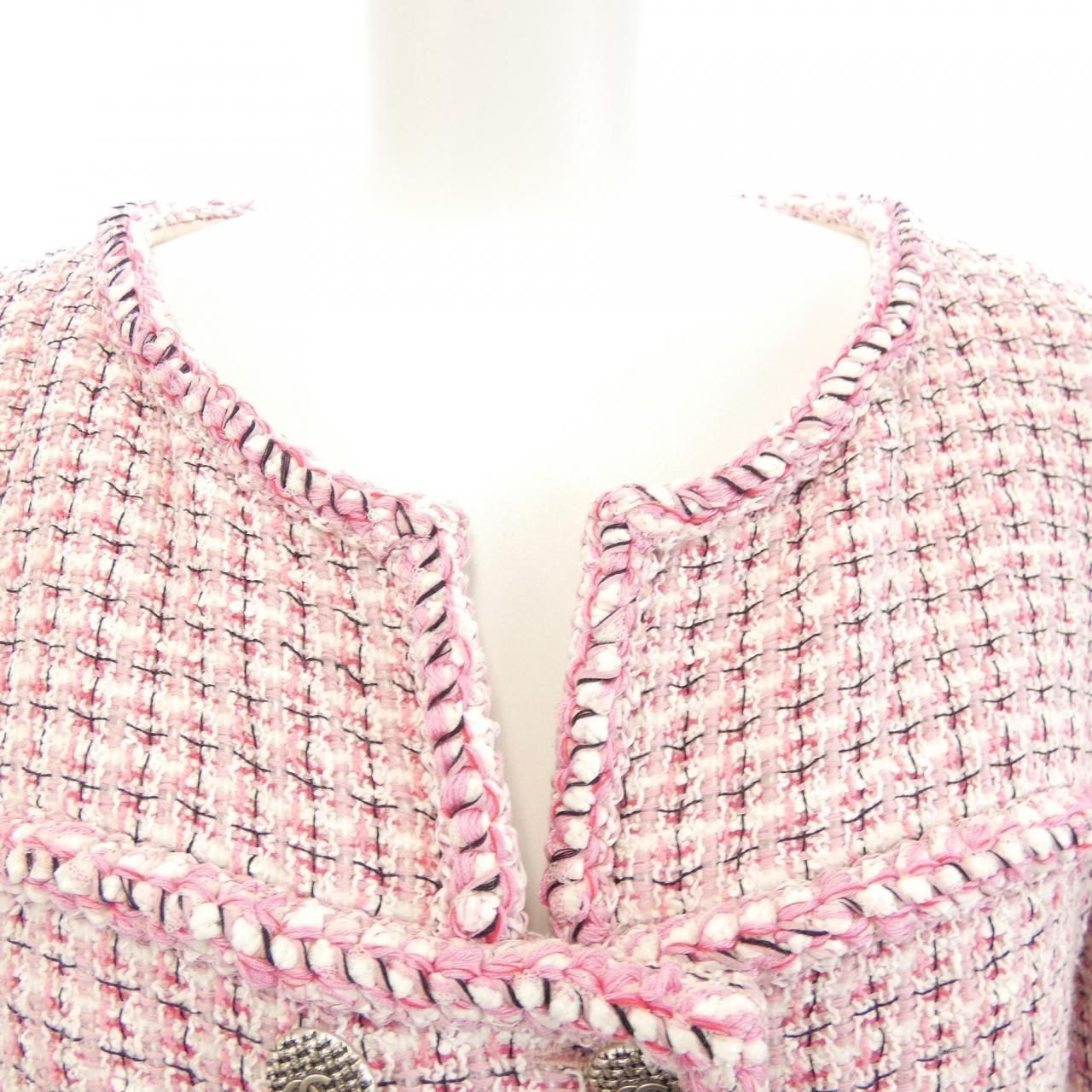 Chanel Collarless Jacket Pink — view 5