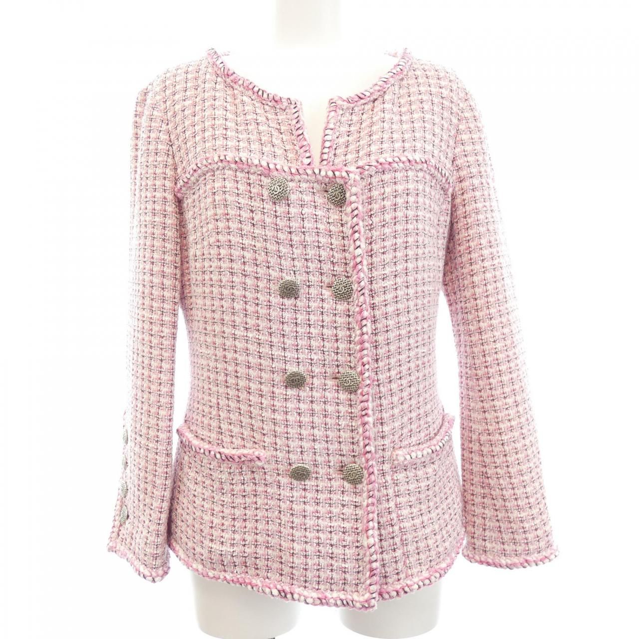 Chanel Collarless Jacket Pink