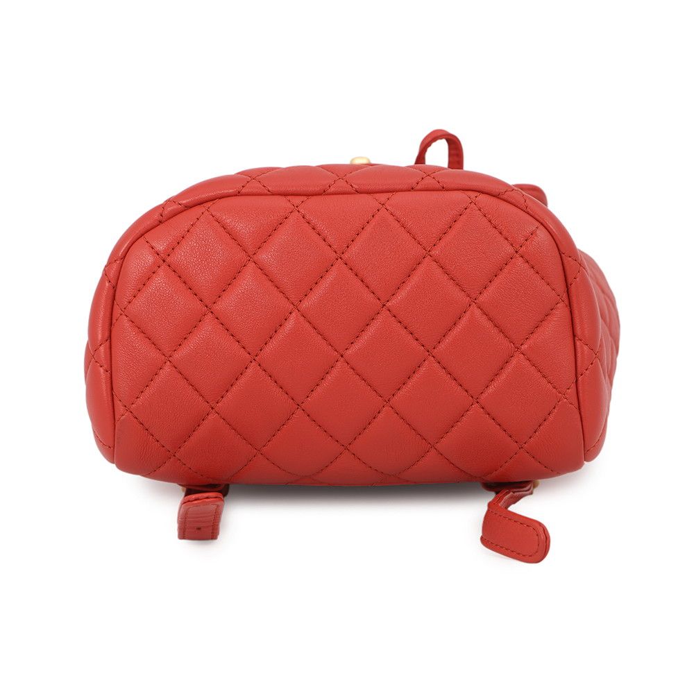 Chanel Backpack Quilted CC Logo Lambskin — view 3