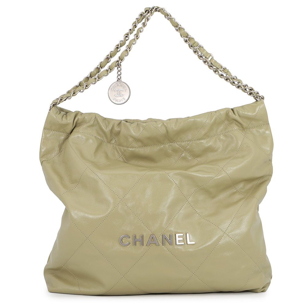 Chanel Handbag 22 Quilted Small Shiny Calf Leather
