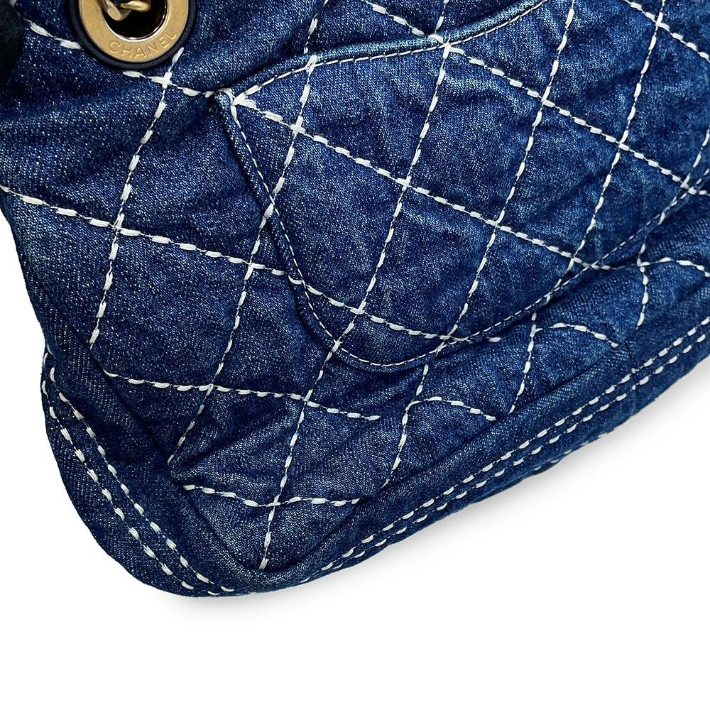 Chanel Chain Shoulder Bag CC Logo Quilted Single Flap Denim — view 8