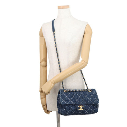 Chanel Chain Shoulder Bag CC Logo Quilted Single Flap Denim — view 5