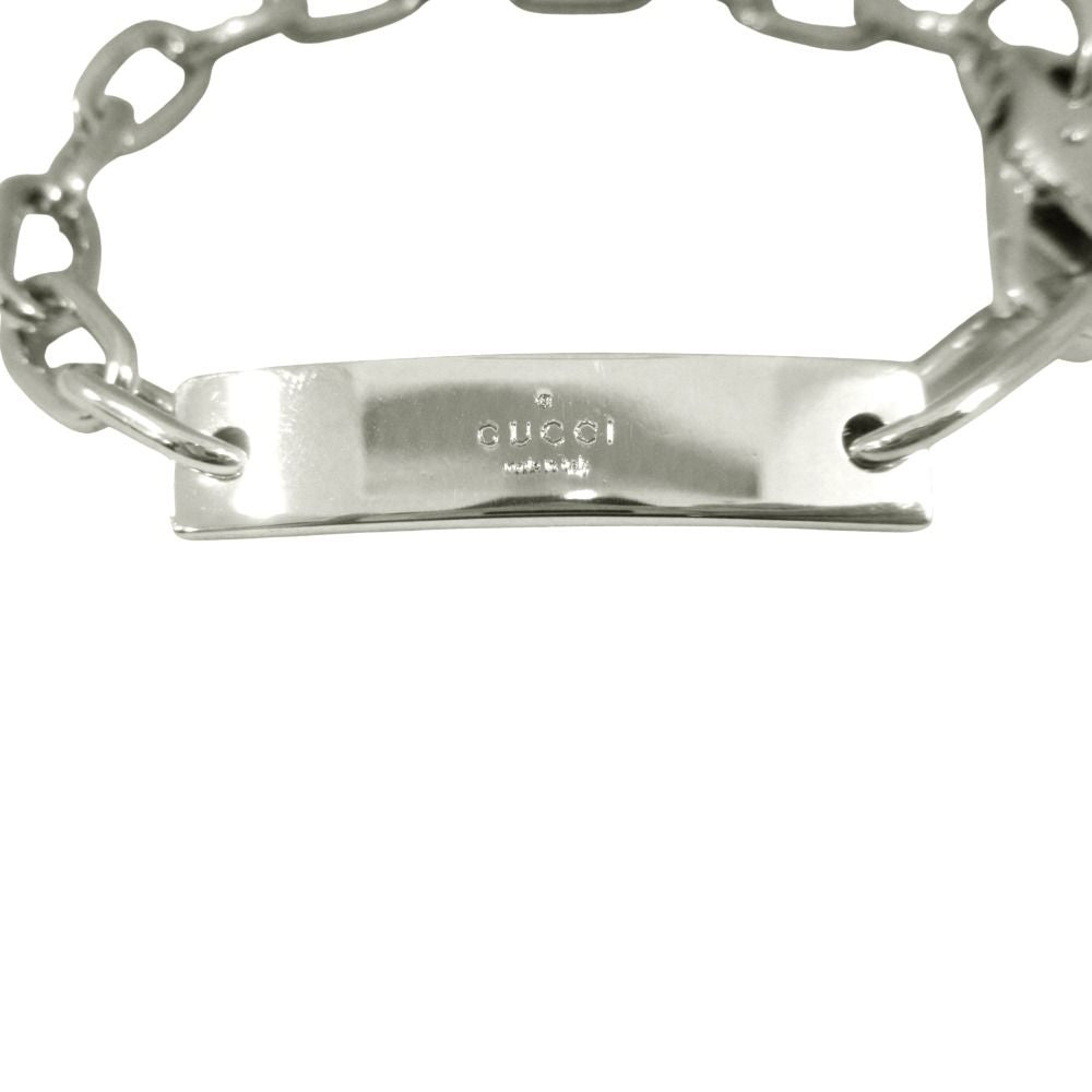 Gucci ID Bracelet Logo Plate Oval Chain Silver — view 2