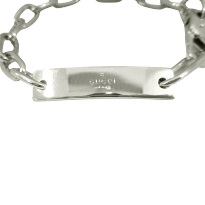 Gucci ID Bracelet Logo Plate Oval Chain Silver — view 2