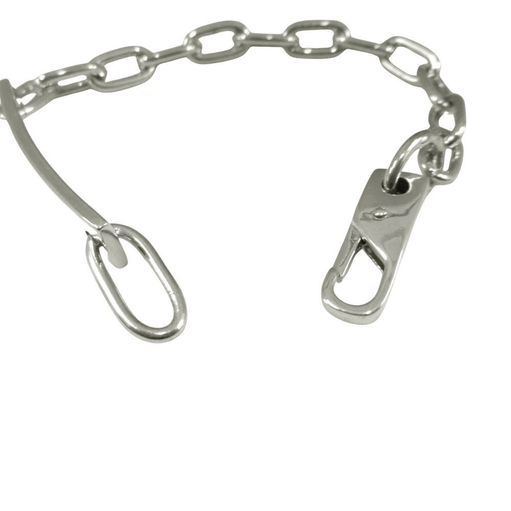 Gucci ID Bracelet Logo Plate Oval Chain Silver — view 3