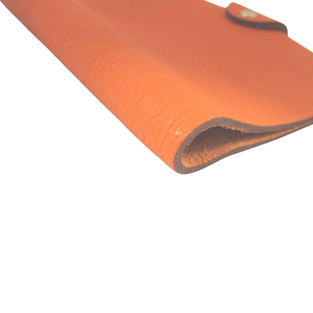 Hermes PM Note Cover Notebook Togo Leather Sellier Buttons Orange Agenda — view 5