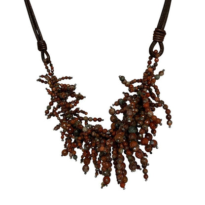 Brunello Cucinelli Beads Choker Necklace Brown — view 2