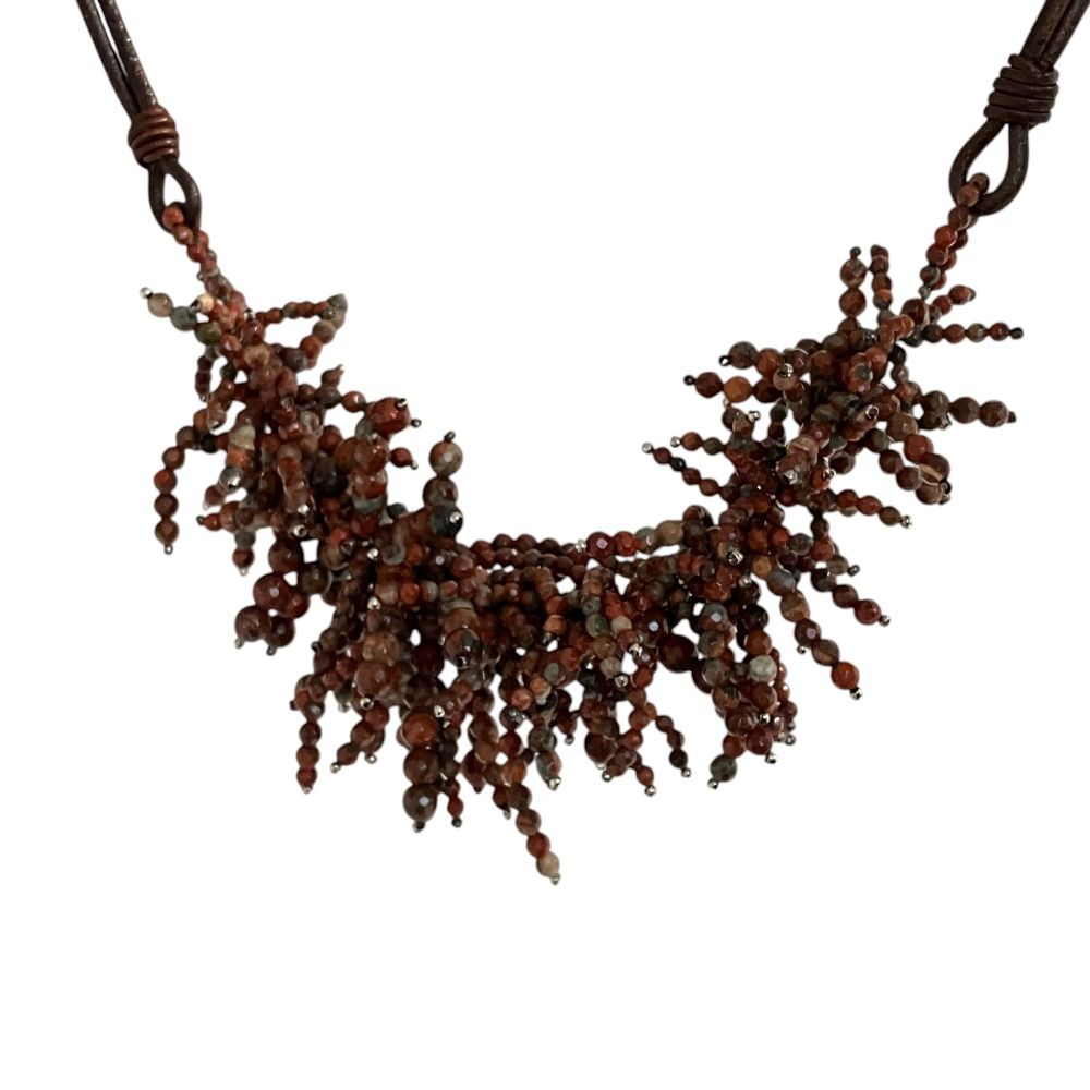 Brunello Cucinelli Beads Choker Necklace Brown — view 4