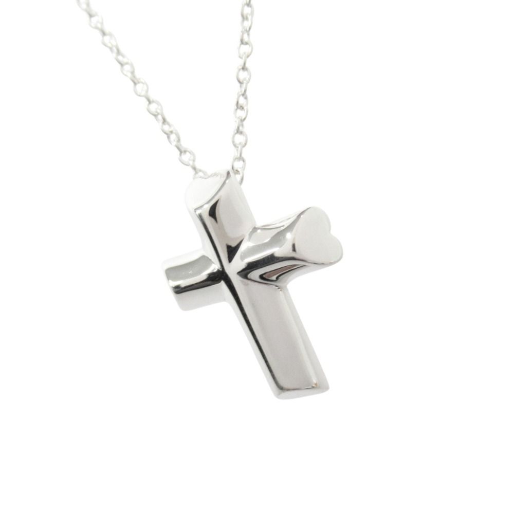 Tiffany & Co Tenderness Heart Cross Necklace Silver — view 2