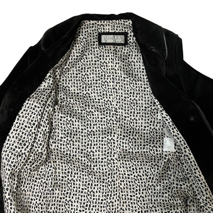 Max Mara Nuba Leather Belted Coat 42 Black — view 8