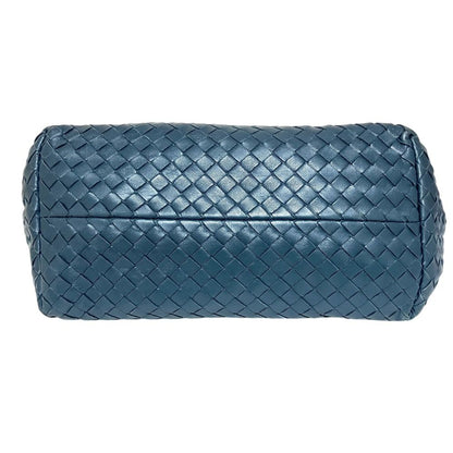 Bottega Veneta Mini Chester Intrecciato Leather Tote Bag Navy — view 5