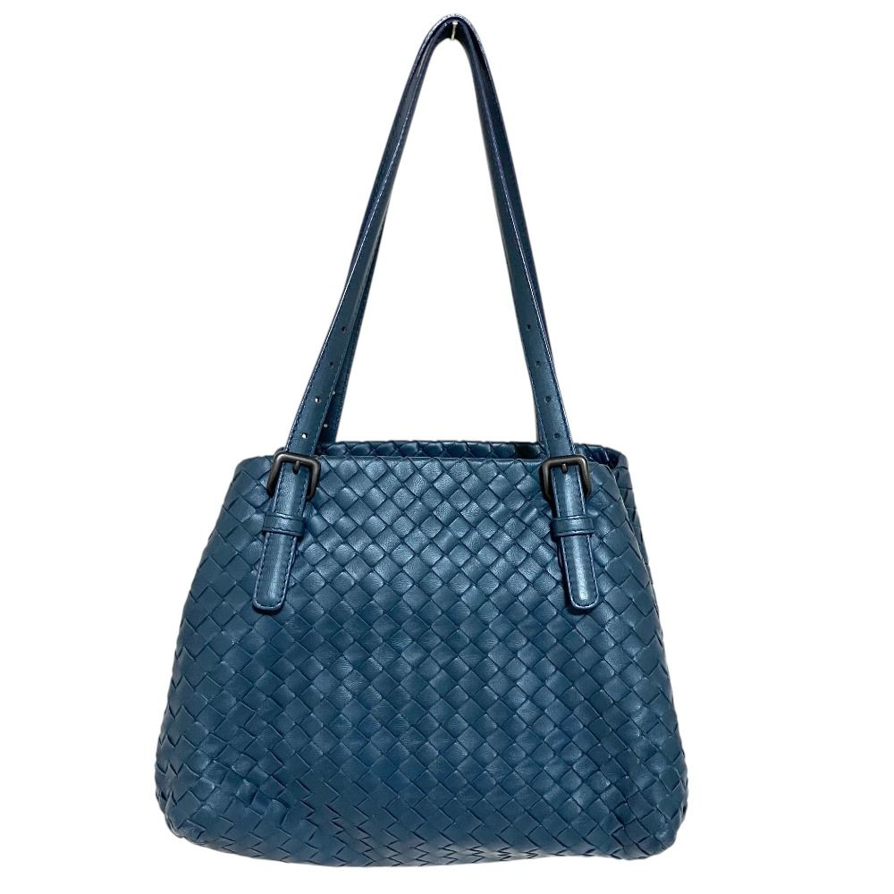 Bottega Veneta Mini Chester Intrecciato Leather Tote Bag Navy — view 4