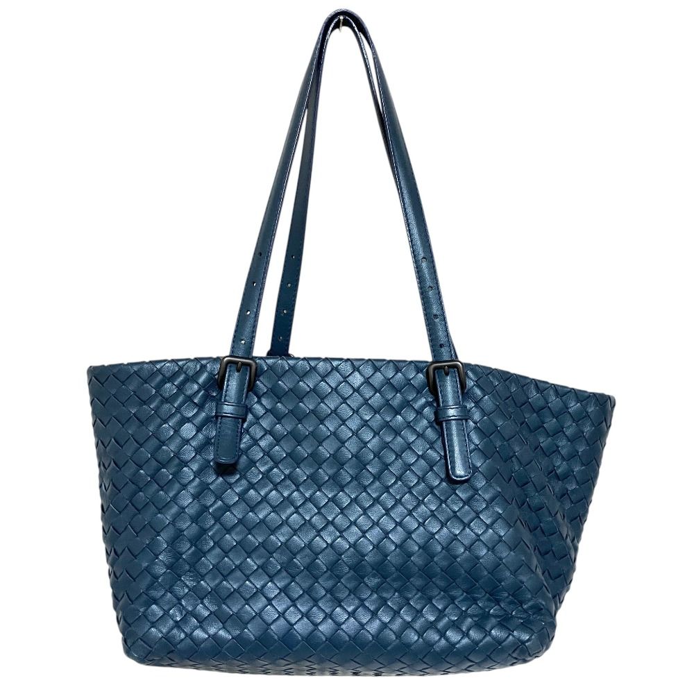 Bottega Veneta Mini Chester Intrecciato Leather Tote Bag Navy — view 2
